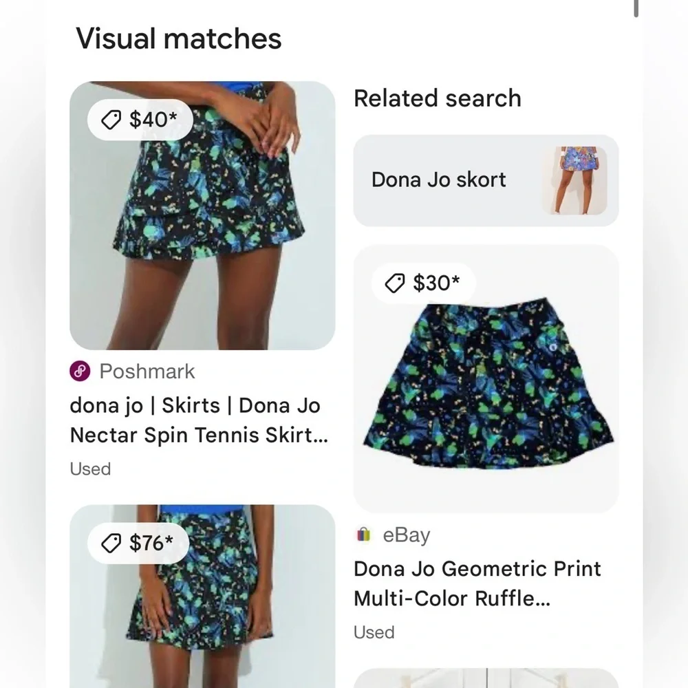 Excellent Condition Nike and Dona Jo Skorts XS